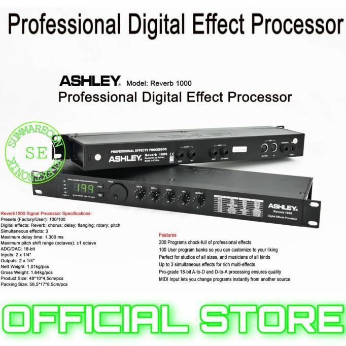 efek vokal digital original ashley reverb 1000