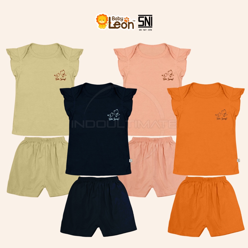 Setelan Playsuit Cotton Baju Ruffle Lengan Pendek + Celana Pendek Bayi Cewek SBJ-543SK Baju Bayi Baru Lahir Baju Tidur Bayi Baju Harian Bayi Atasan Kaos Bayi Pakaian Bayi Celana Pendek bayi Celana Bayi Baru Lahir Perlengkapan Bayi Baru lahir