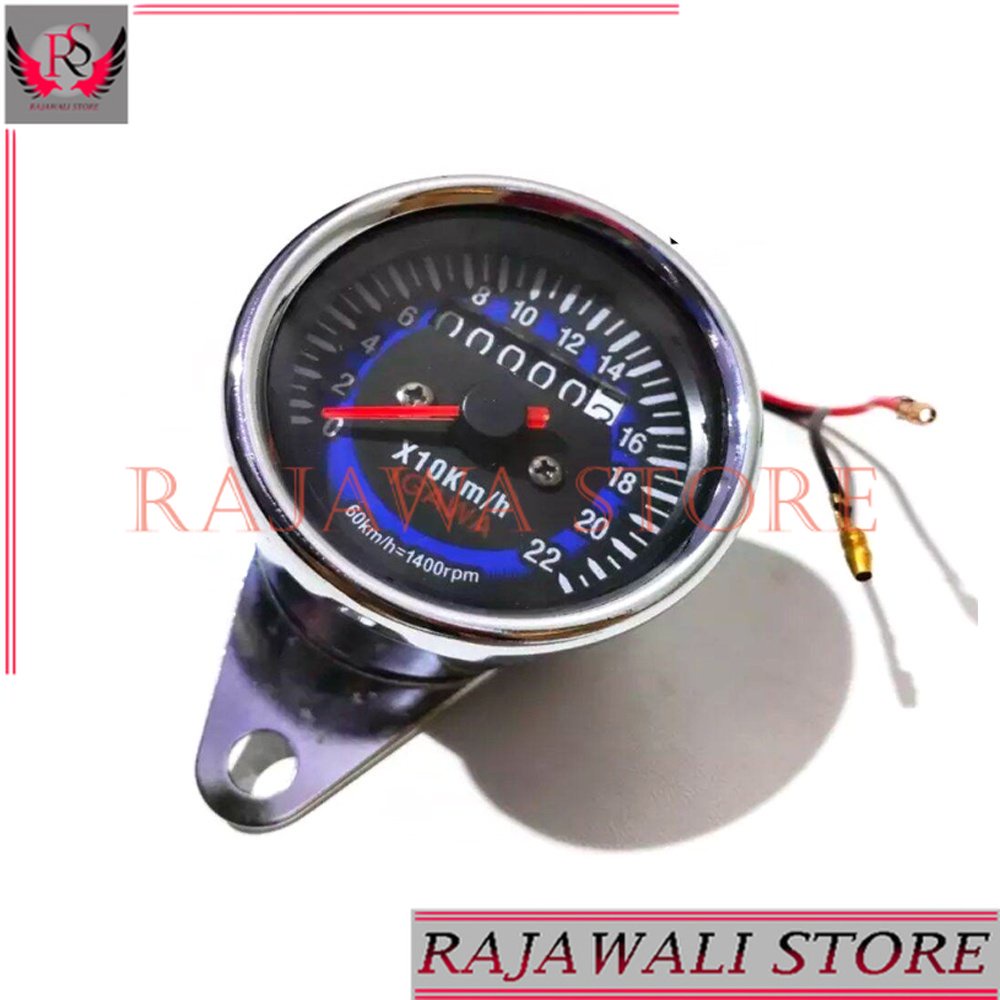 Speedometer amper bulat crome igawa - kilometer - rpm manual - rpm digital - Rajawali Store 45