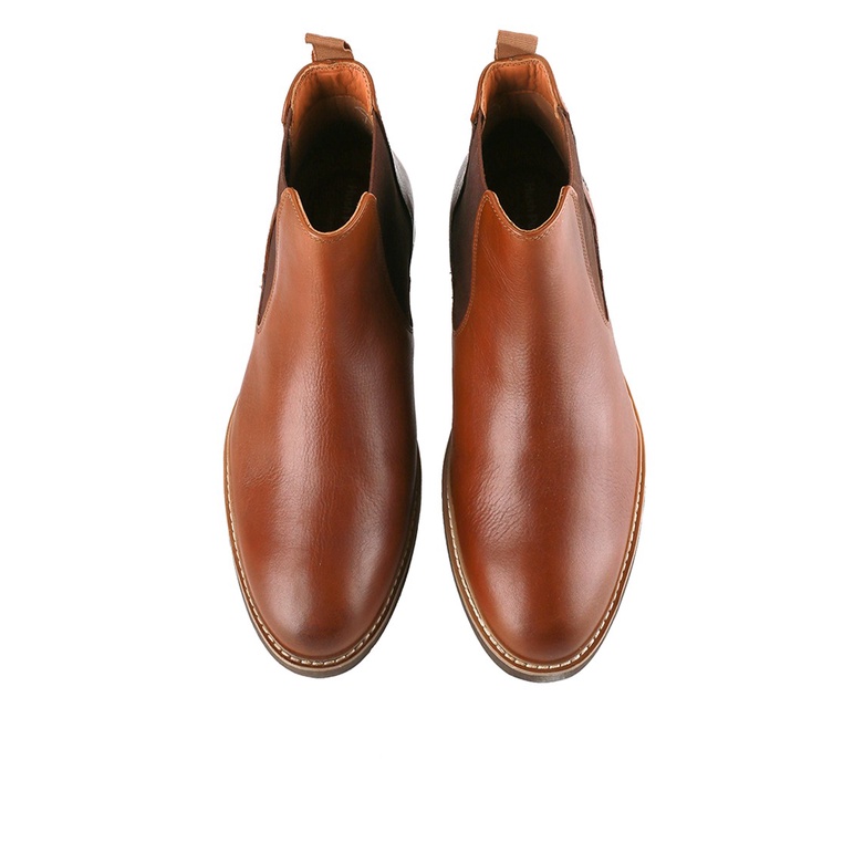 HM011 SEPATU BOOT HUSH PUPPIES PRIA ORIGINAL BOOTS CHELSEA FORMAL KULIT BRANDED COKLAT BROWN