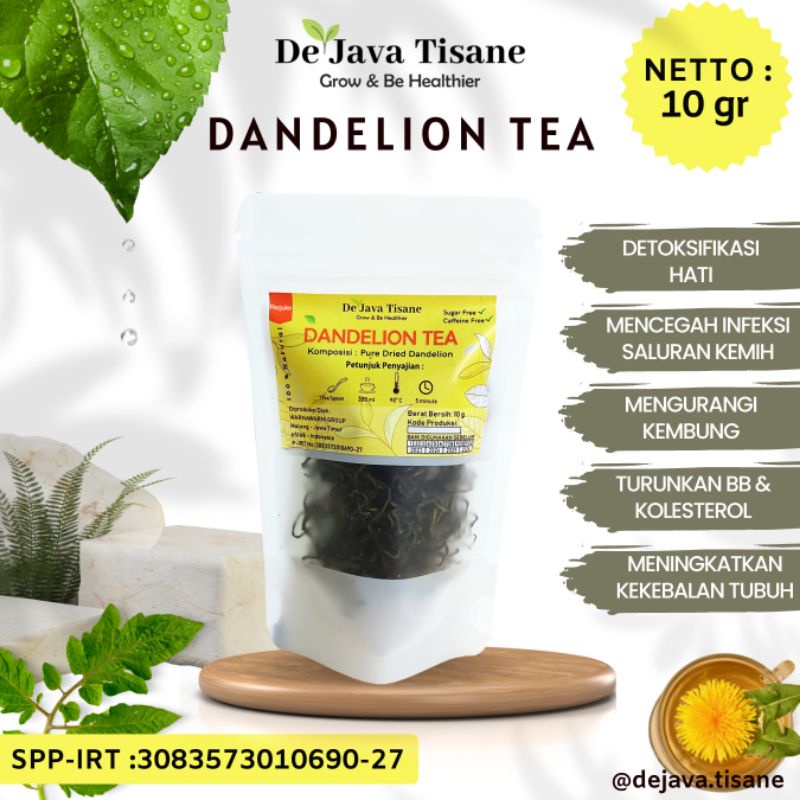 

Dandelion Leaf Tea 10 - 50 gr Teh Dandelion Kering Teh Detox