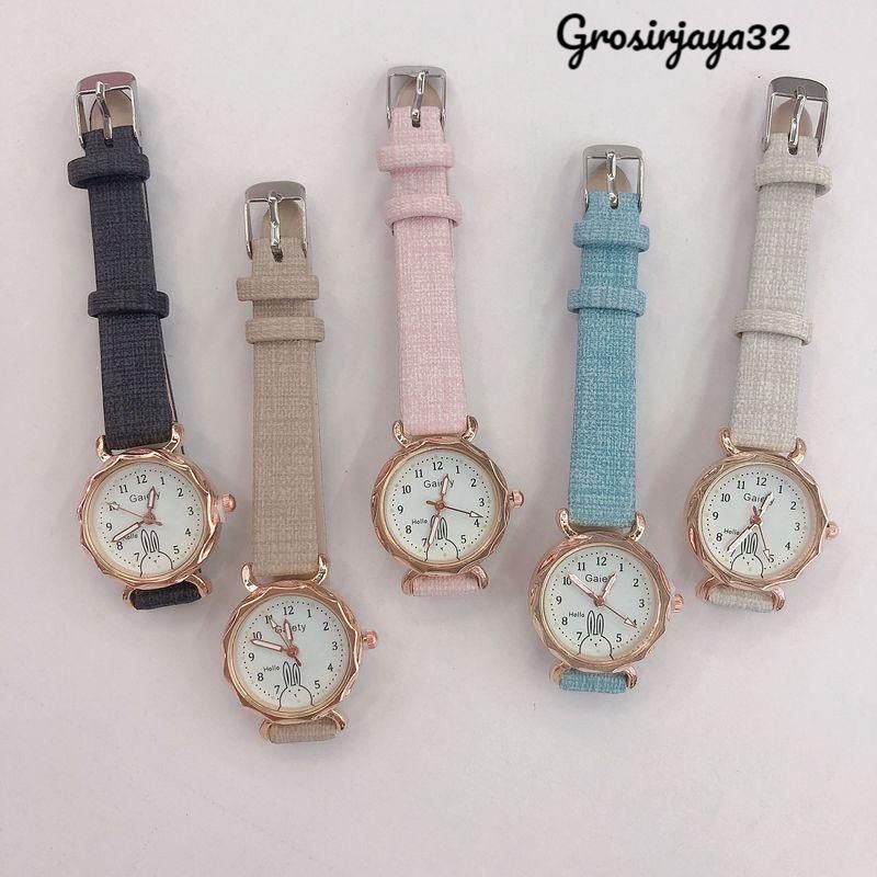 Jam tangan wanita analog Jasmine Motif Kelinci Kalep sintesis Jam tangan Fashion terkini