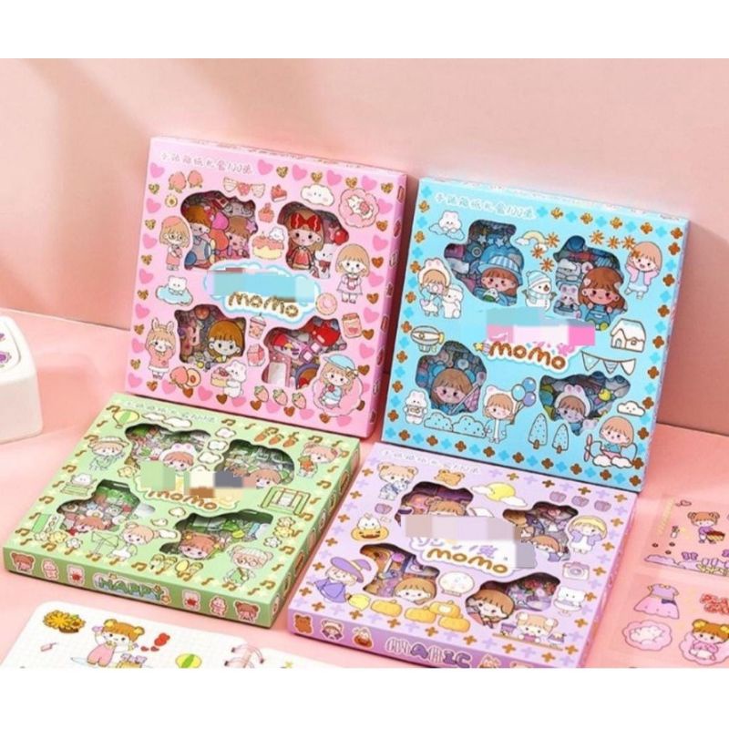 

100pcs stiker aesthetic momo box waterproof viral