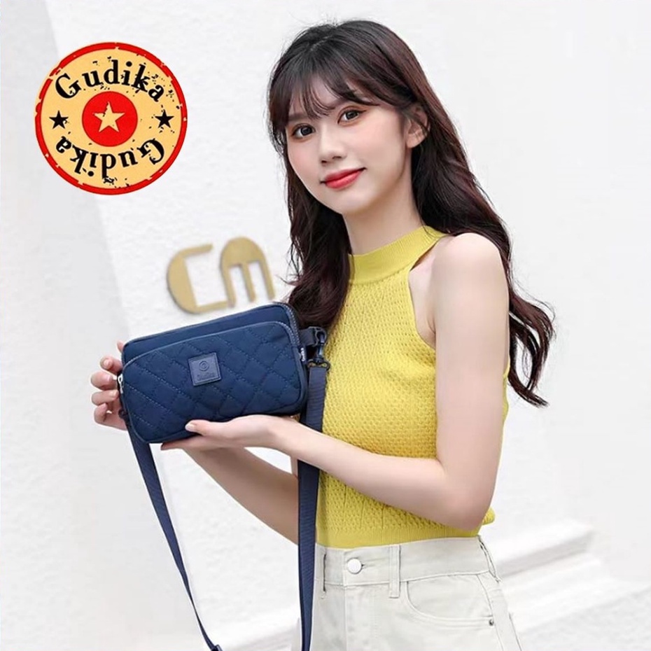 PROMO GUDIKA Bag 5091 - Tas Fashion Branded Ori Selempang bahu Cewek Kekinian Wanita Import Korea Original Terbaru Bahan Nilon Anti Air Waterproof