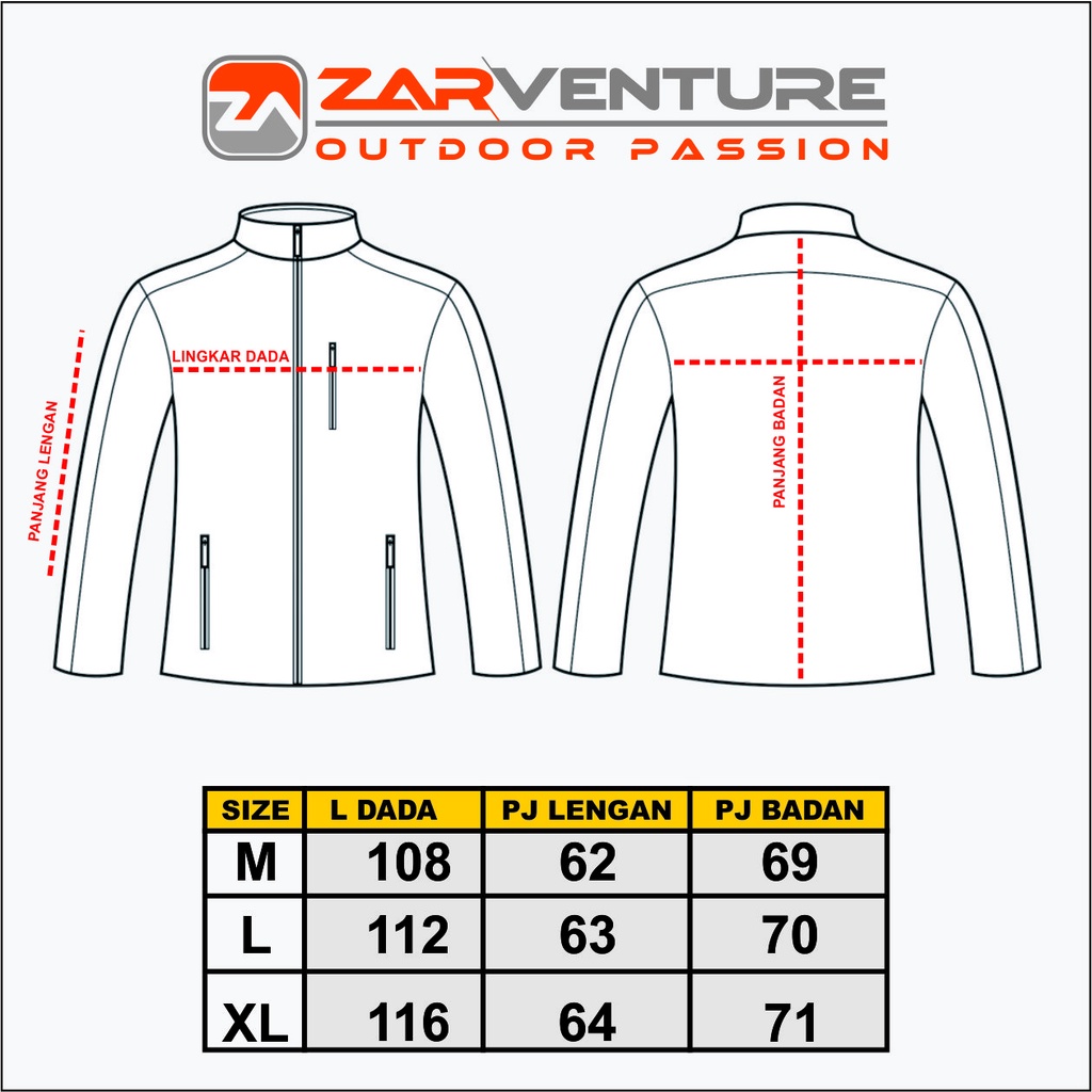 Zarventure Jaket Gunung WATSON Waterproof Windproof