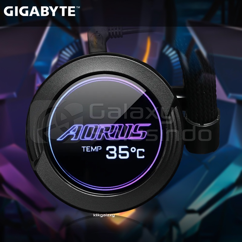 GIGABYTE AORUS WATERFORCE X240 with LCD Display AIO Liquid Cooler - X 240