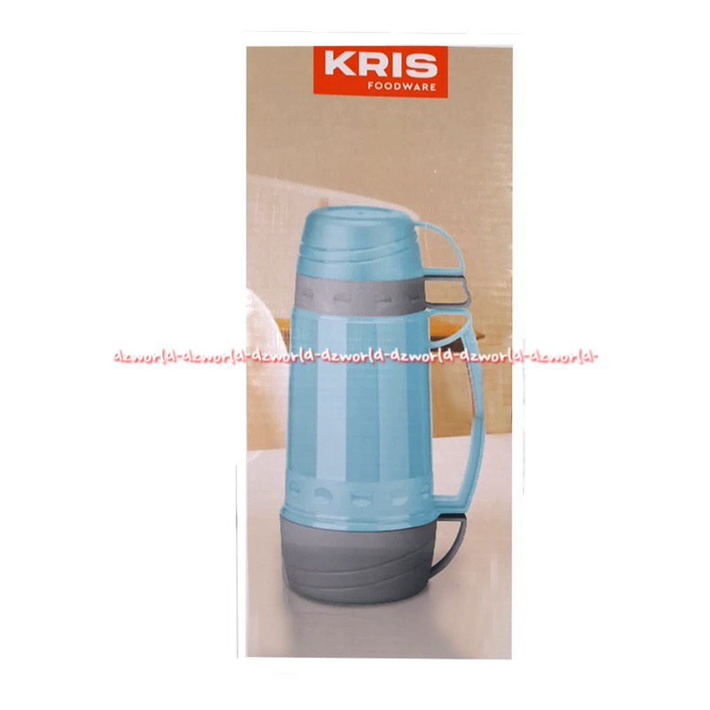 Kris Vacuum Flask Glass Insulated 600mL Thermos Termos Dengan Saringan  Botol Minum Krischef 600 ml Warna Hijau Tosca Termos Tahan Panas 0.6L