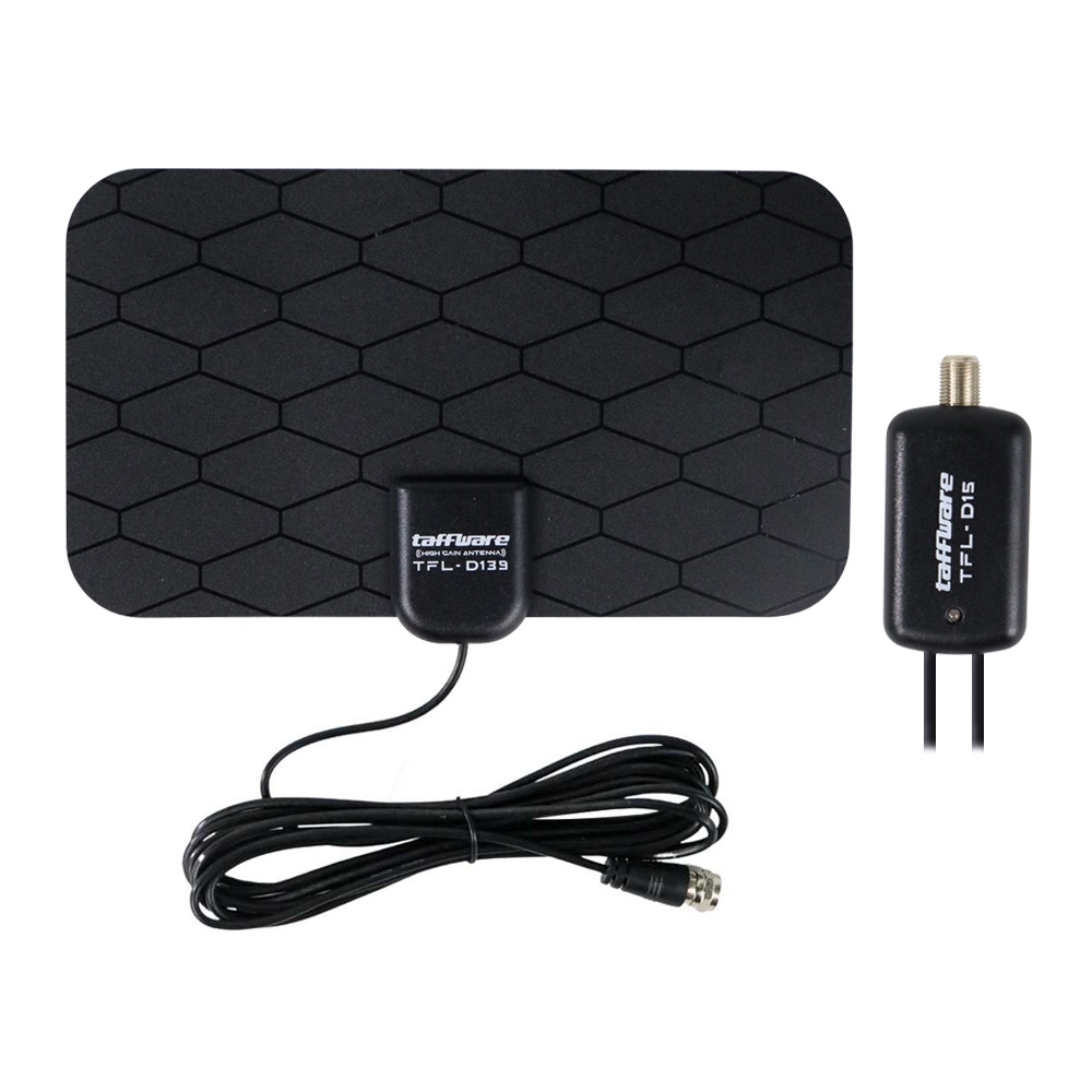 Taffware Antena TV Digital DVB-T2 25dB Grid Pattern Signal Booster - TFL-D139 - Black - TFNA02BK