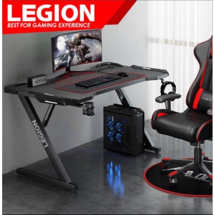 Kursi Meja Komputer Gaming Pc Led Legion Gaming Desk Table Sdh Packing Kayu