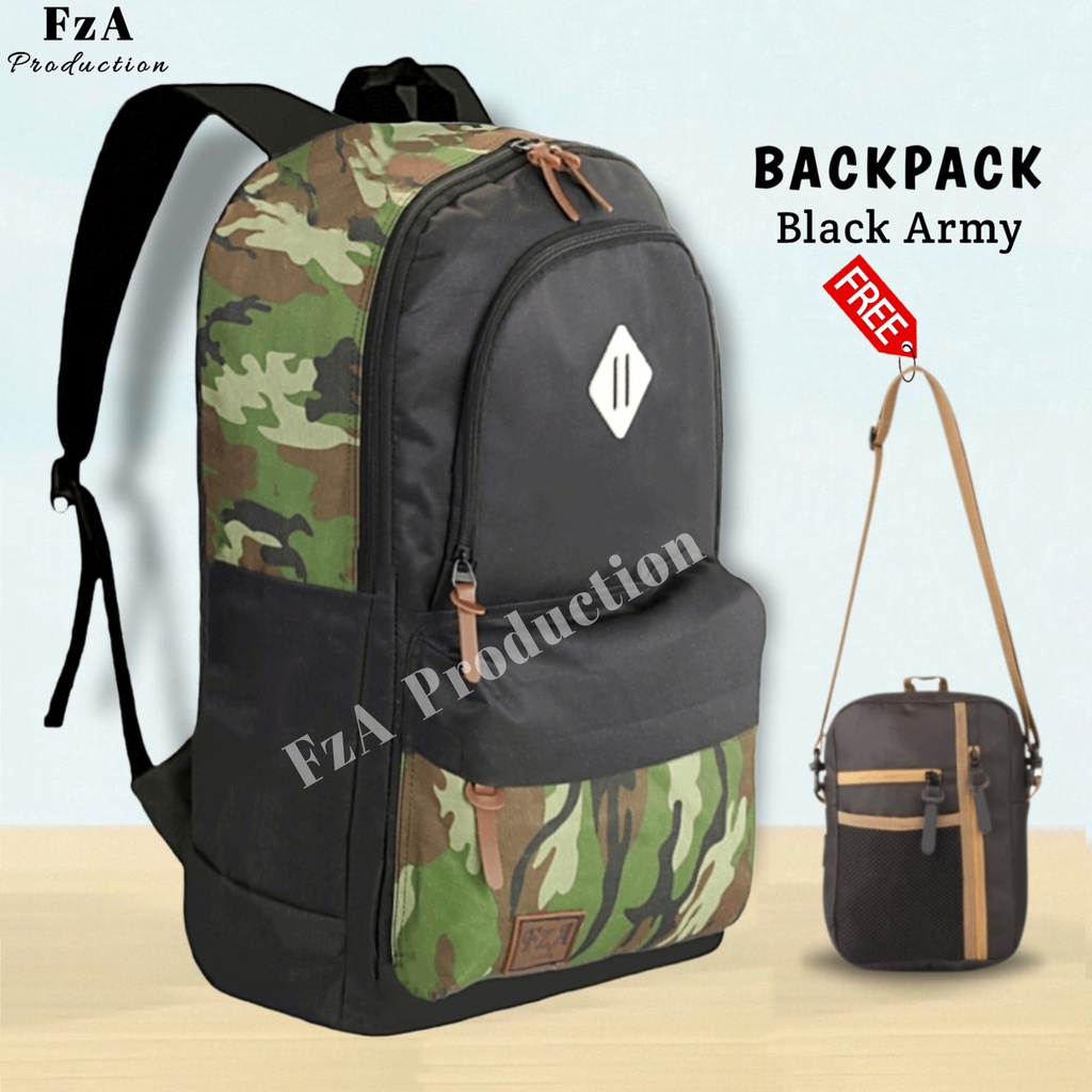 Tas Ransel Punggung Distro Casual Pria Wanita / Tas Ransel Laptop Backpack Sekolah Original - FzA