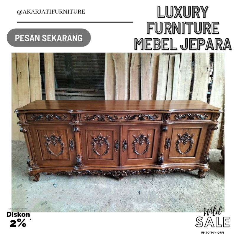 Bofet TV Ukir Kualitas Jati Jepara