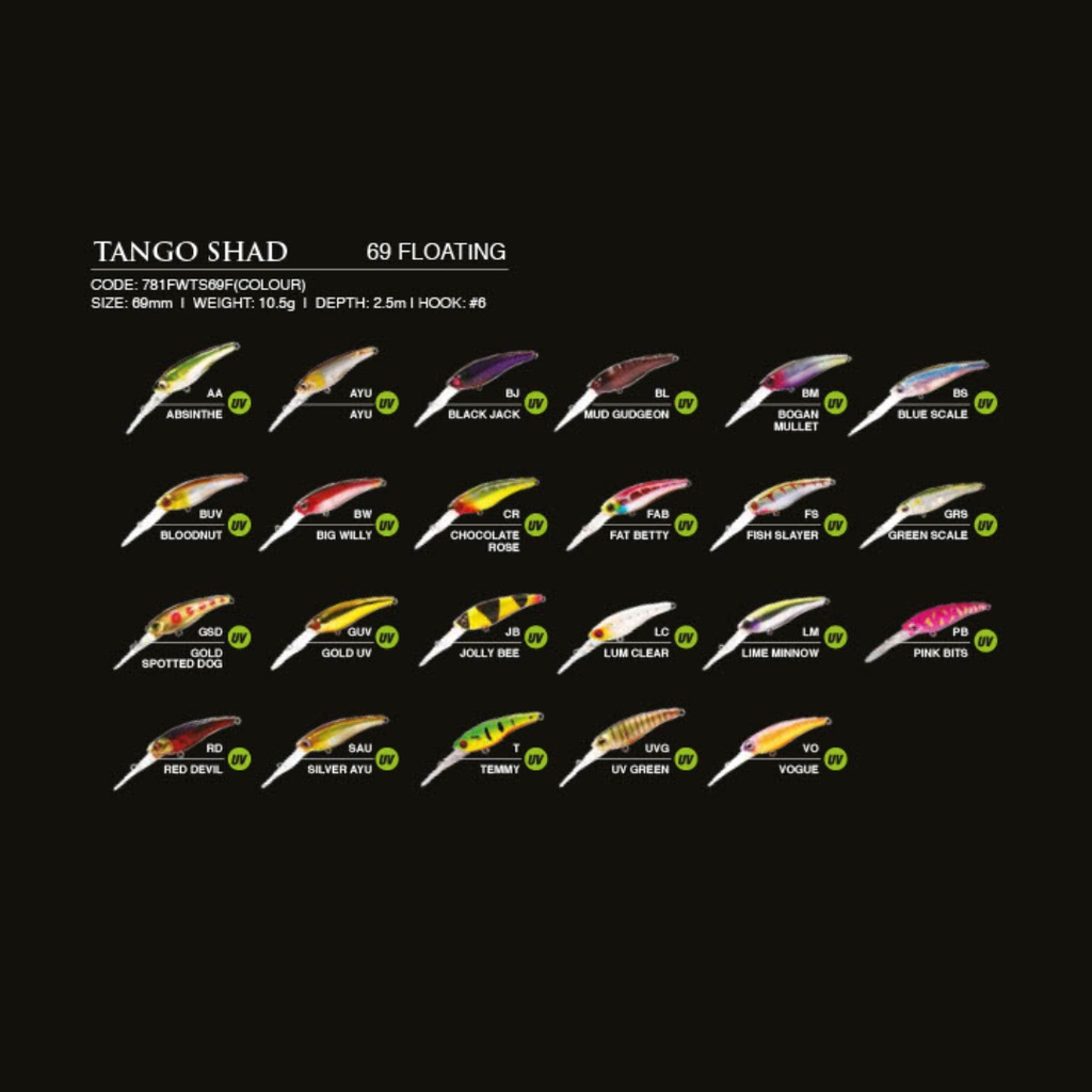 Umpan Zerek Tango Shad 69mm