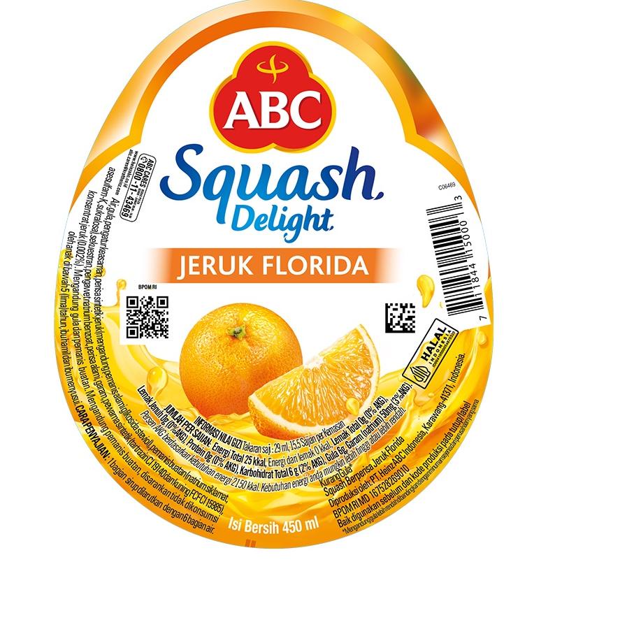 

✪ ABC Sirup Squash Delight Jeruk Florida 460 ml - Multi Pack 6 pcs ⇀