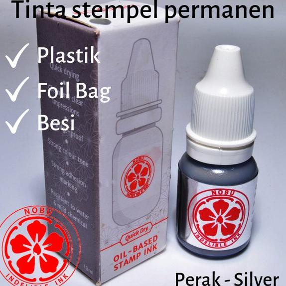 

Terlaris Tinta Stempel Permanen Warna Silver - Perak - Plastik - Foil - Dll Termurah