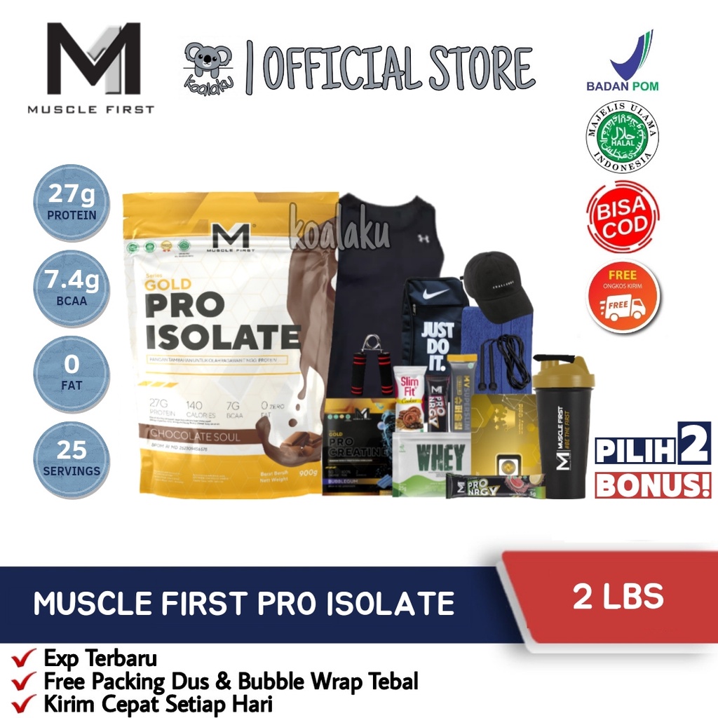 M1 Muscle First Gold Series Pro Isolate 2 lbs 2lbs 900 gr Susu Whey Protein Isolate Diet