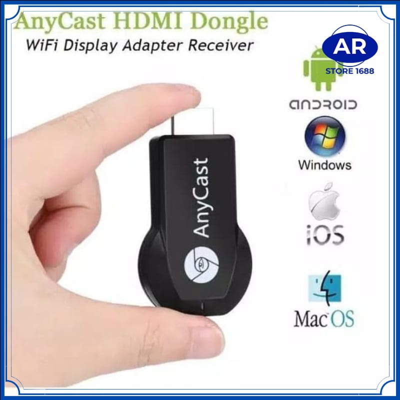 M4 PLUS AnyCast Hdmi Dongle WIRELESS / Wifi DISPLAY mirroring layar hp / laptop / proyektor / tv 4.7 49 Penilaian 124 T