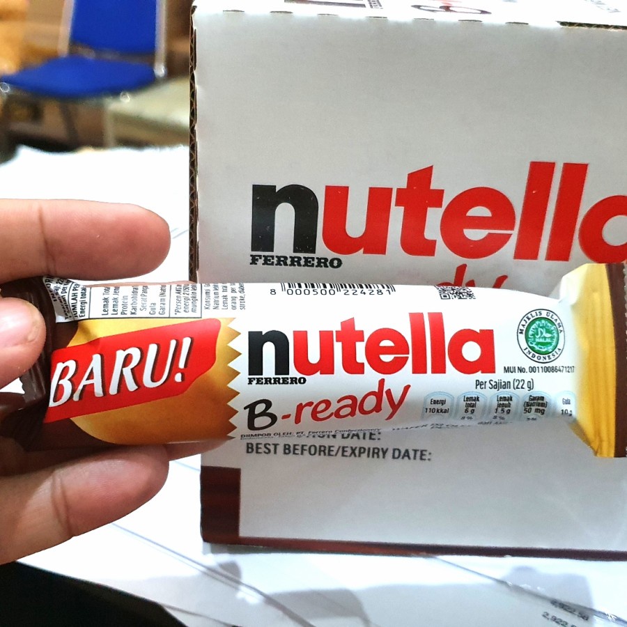 Jual PCS 22GR - Nutella B-ready B READY BREADY WAFER BISKUIT COKLAT ...