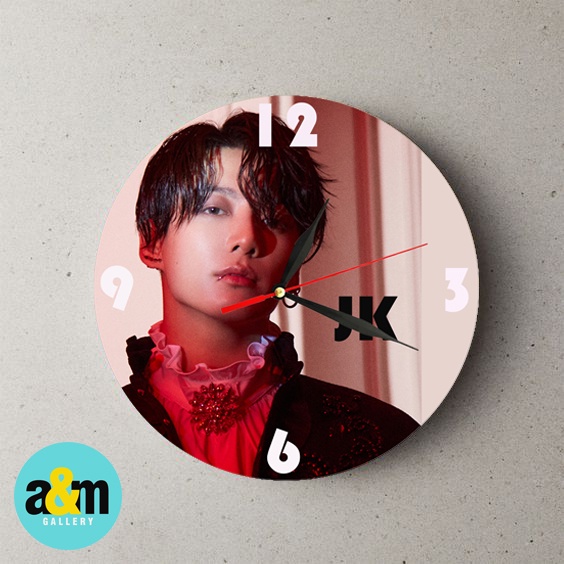 Jam Dinding Kayu JUNGKOOK BTS Ukuran 20 x 20 cm - A&amp;M