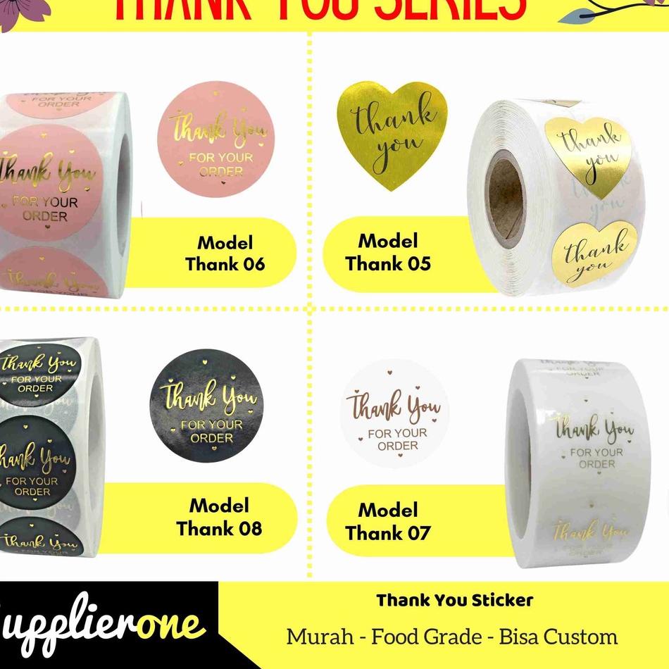 

[PRODUK 7NFVM] Thank You Sticker isi 500 pcs / Sticker Terima Kasih / Sticker Makanan 98H