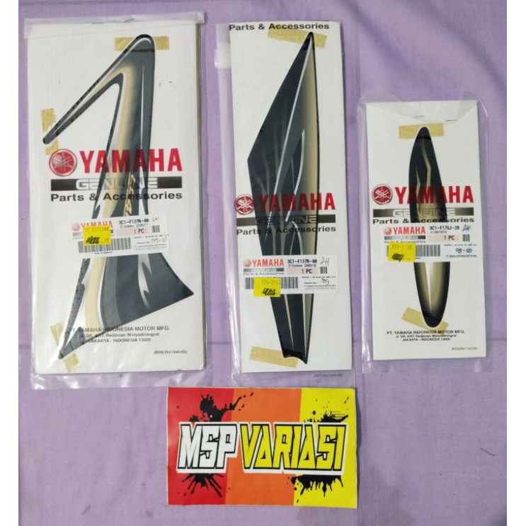 Striping List Stiker Yamaha Vixion Old 2009/2010 Hitam Original Ori asli Yamaha Genuine Part