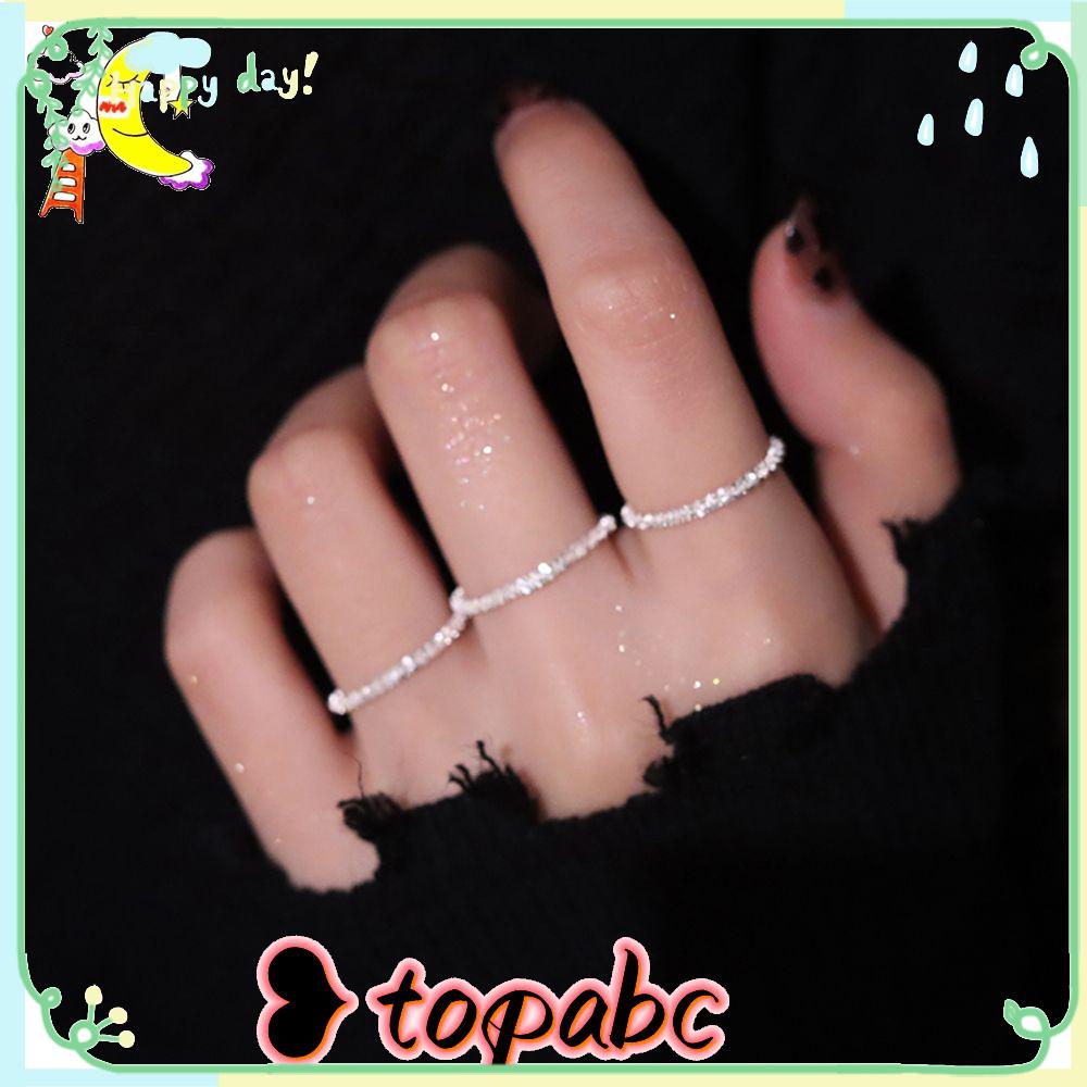 Top Sparkling Ring New Fashion Pesta Klasik Wanita Perhiasan