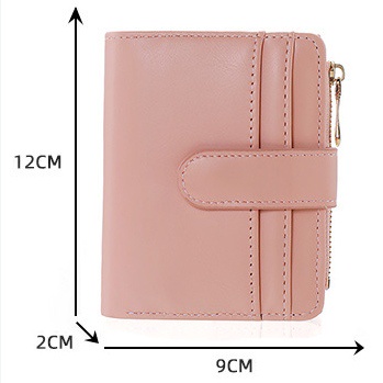 DOMPET LIPAT WANITA IMPORT MINI SLOT KULIT PINK FULVILA KOREA FASHION CEWEK WA621P3 PREMIUM MURAH KARTU RESLETING KOIN KECIL SIMPLE LUCU REMAJA KEKINIAN BRANDED