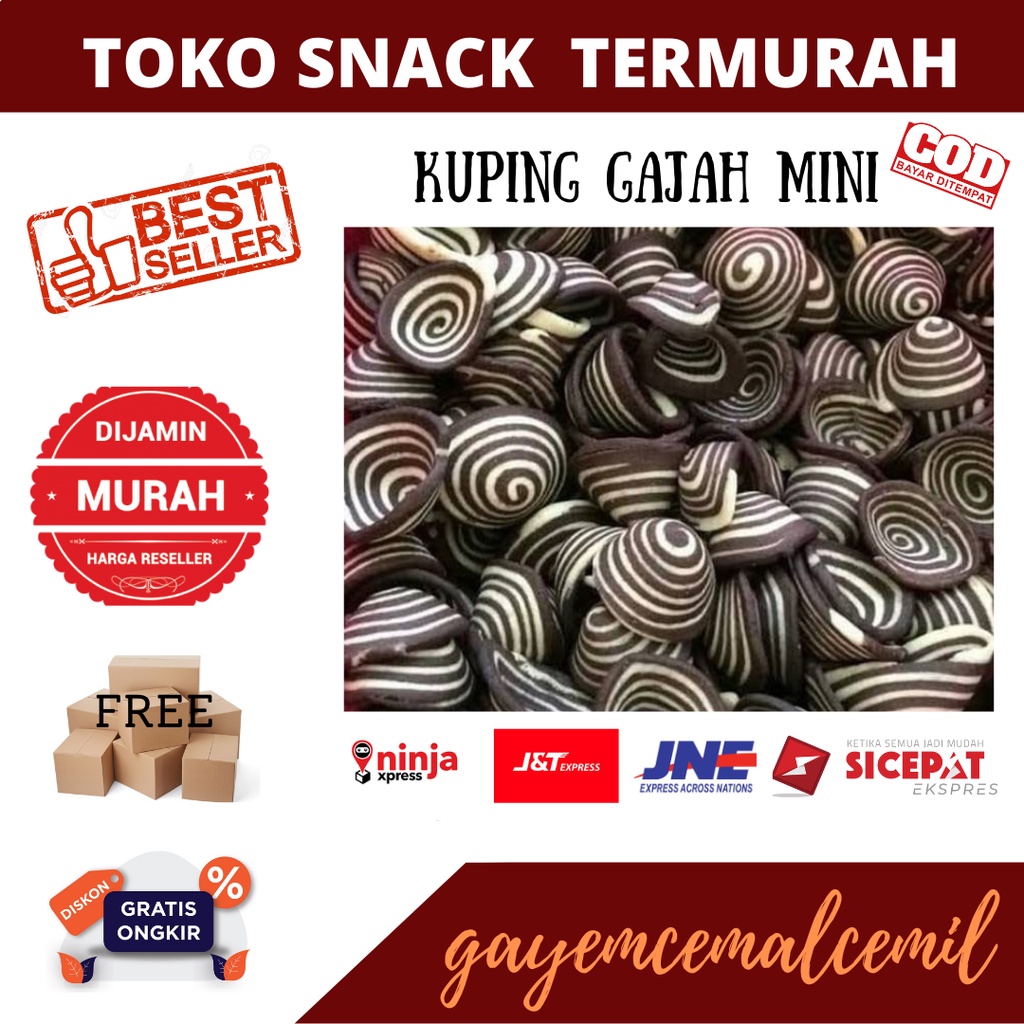 

Snack Kuping Gajah Mini 250gr/500gr/kuping gajah/mini/makanan betawi/makanan manis/khas betawi/oleh oleh betawi/kuping gajah mini/snack manis/cemilan manis/jajanan manis/snack murah/jajanan murah/makanan manis/cemilan kiloan/snack kiloan/jajanan kiloan