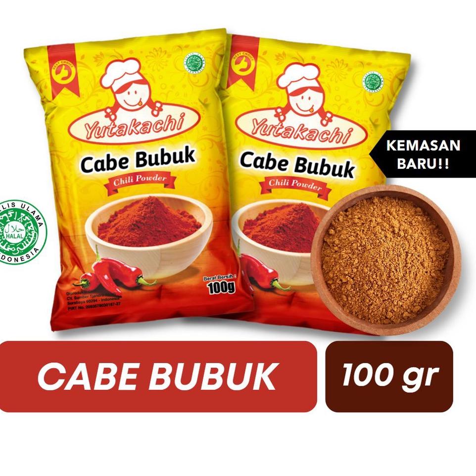 

⇶ Cabe Bubuk 100 Gram Yutakachi / bubuk cabe 100gr giling halus / bubuk cabai 100g / Pusat Bumbu ホ