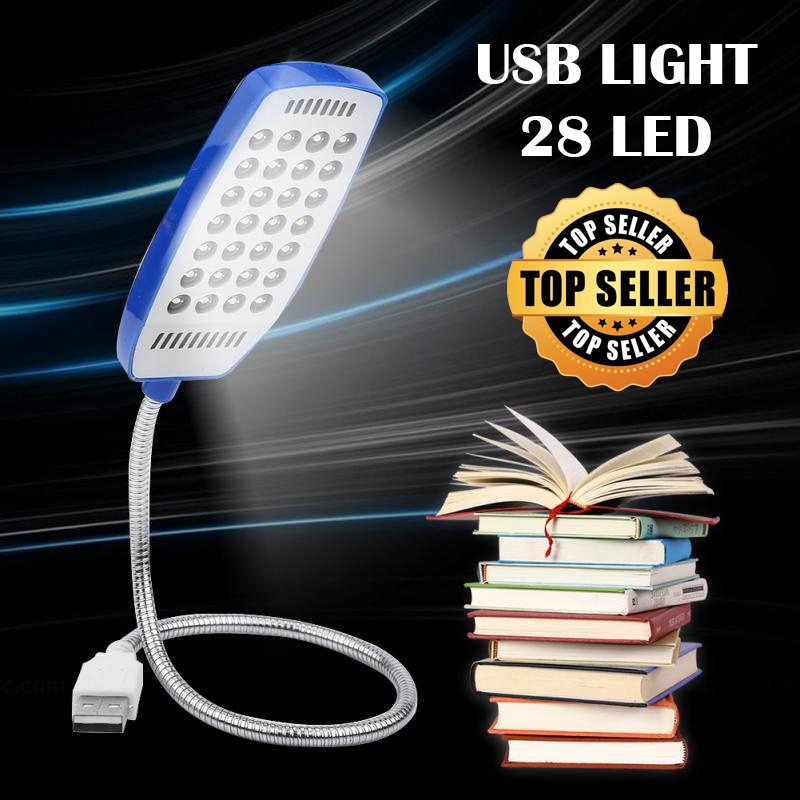 Jual Lampu Baca Buku USB LED 28 Multifungsi Light Desk Read Lamp Fleksibel Shopee Indonesia