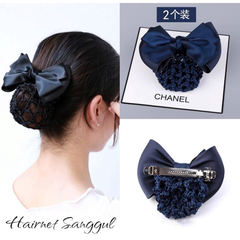 Hairnet Cepol Pita Sanggul / Jepit Rambut Pita Otomatis Harnet Sanggul