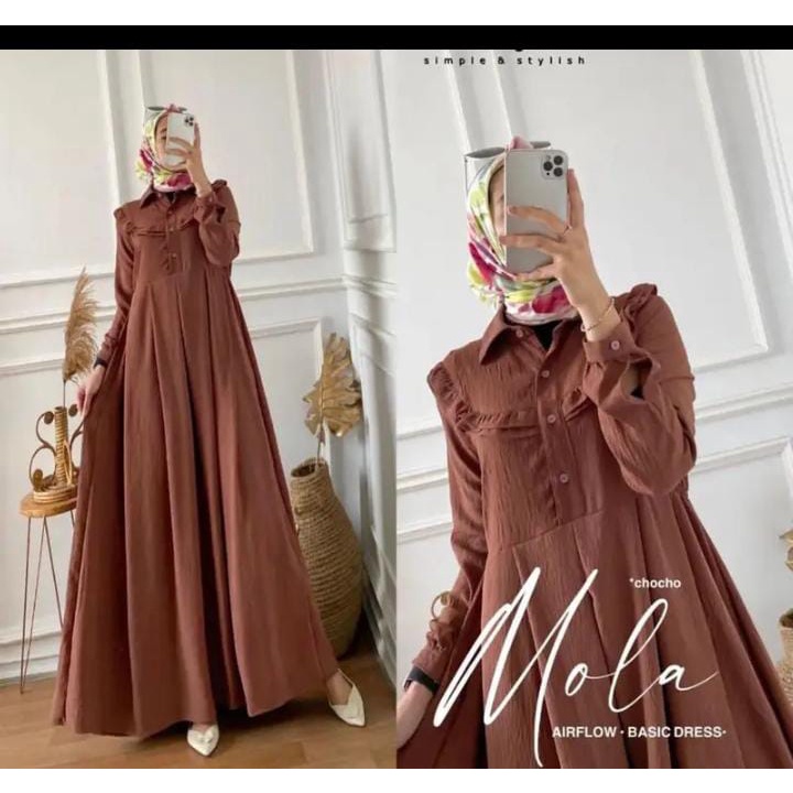 Gamis Mola Crincle Airflow LD 110CM