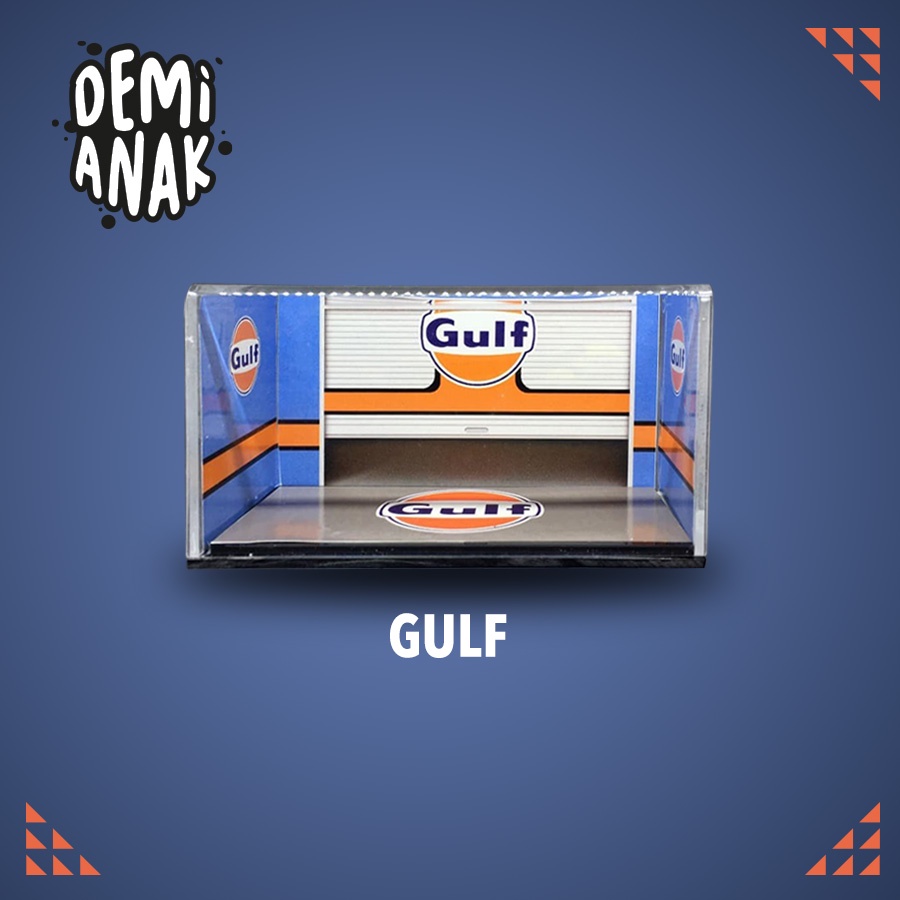 Box Akrilik Diecast Gulf Blue Orange