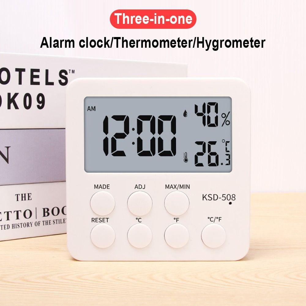 Solighter Digital Thermo-Hygrometer Rumah Nyaman Indoor Desktop Alarm Clock