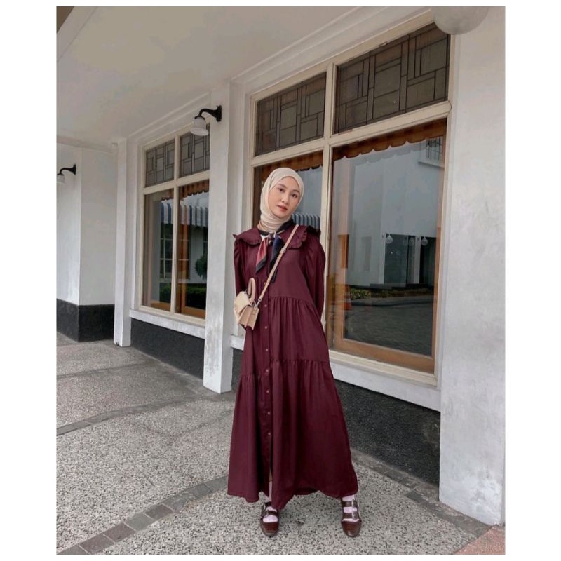 HAVA DRESS HAIDEE ORLIN - BURGUNDY