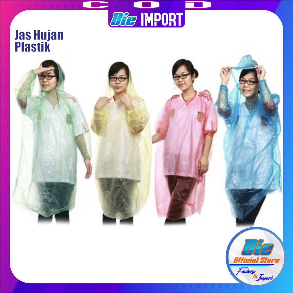 Jas Hujan Plastik / Mantel Hujan Anti Air Plastik