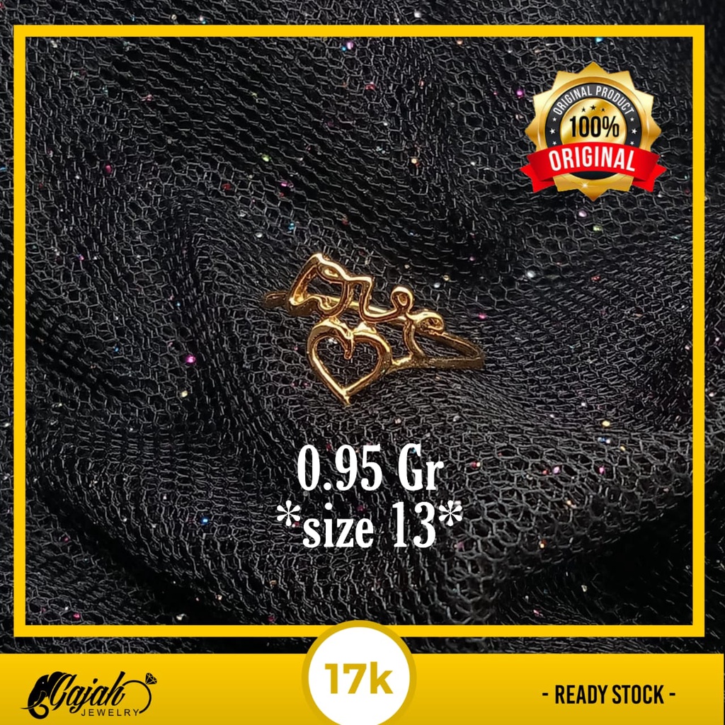 Cincin emas 17k - 0.95 gr kadar 750 - 4066