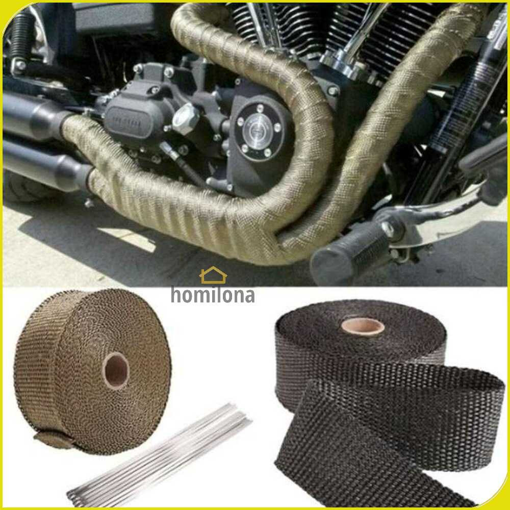 GEONYIEEK Exhaust Wrap Lakban Peredam Panas Knalpot 10m - MP-001