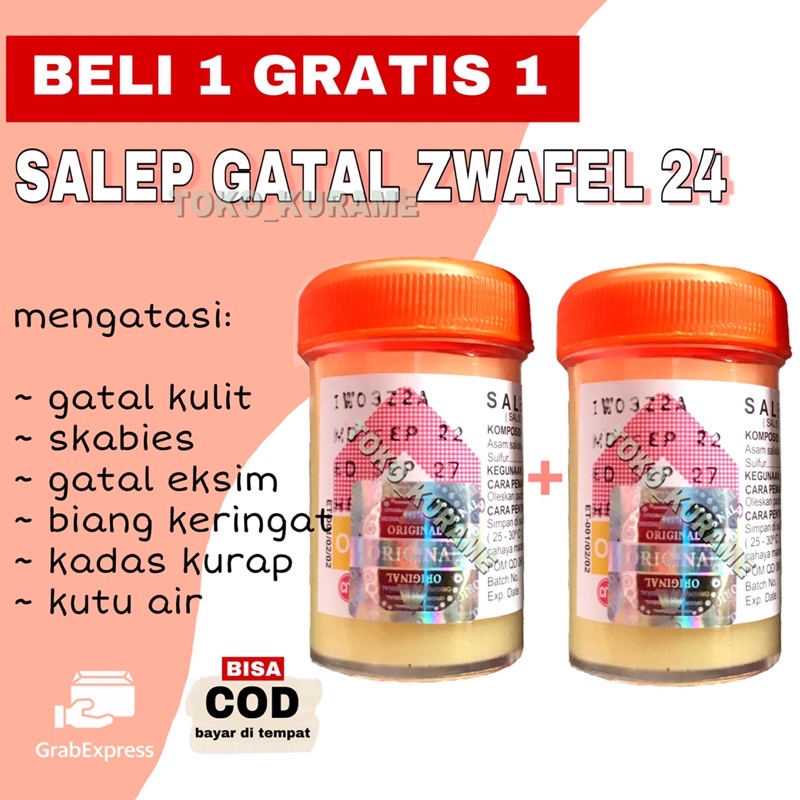 [Beli 1 Gratis 1 ] Salep Gatal Zwafel 24 Original 100% | Salep Gatal Kulit