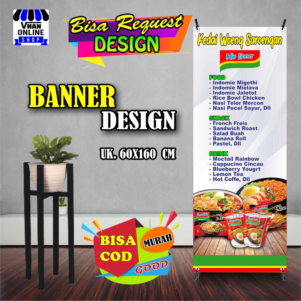 Jual Spanduk Banner Warmindo Dan Aneka Macam Jajanan Minuman Keren Bagus Shopee Indonesia 1743