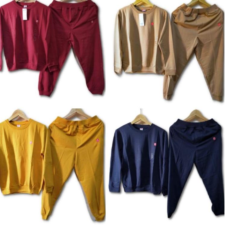 Terlaris Setelan uniqlo wanita / setelan sweater uniqlo wanita / one set sweater uniqlo wanita