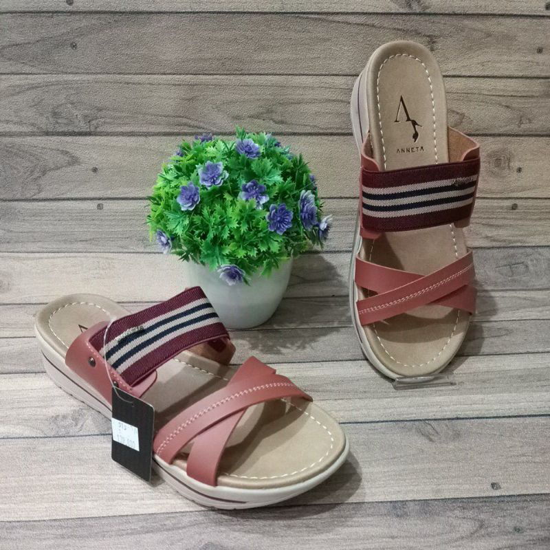 ANNETA SANDAL WEDGES WANITA