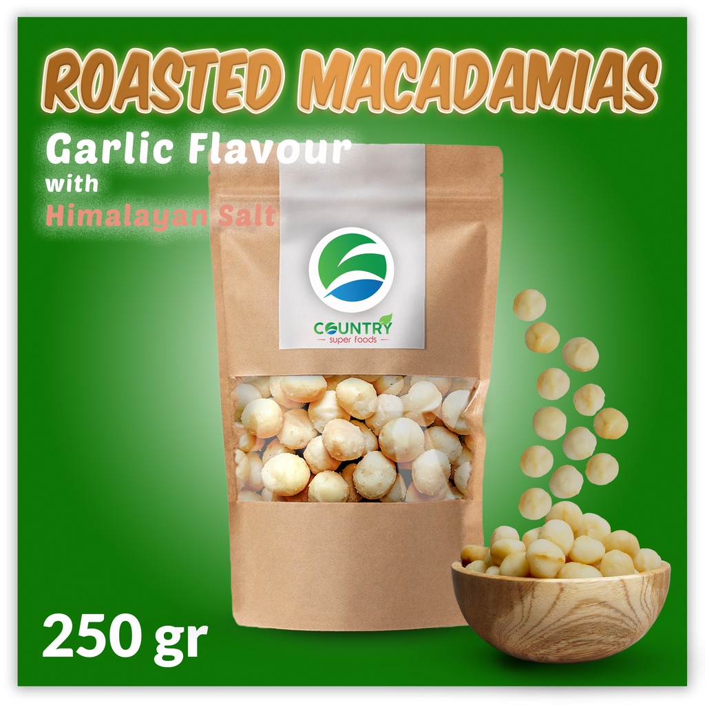 

Roasted Macadamia Garlic Flavour 250gr (Macadamia Rasa Bawang)