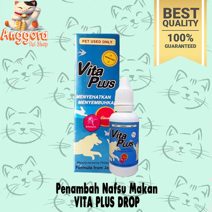 Vitamin penambah nafsu makan kucing anjing VITA PLUS DROP