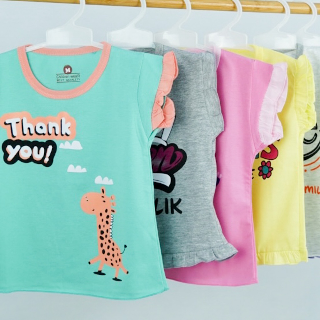 KAOS ANAK CEWEK 1-7 TAHUN - RUFFLE CUTE