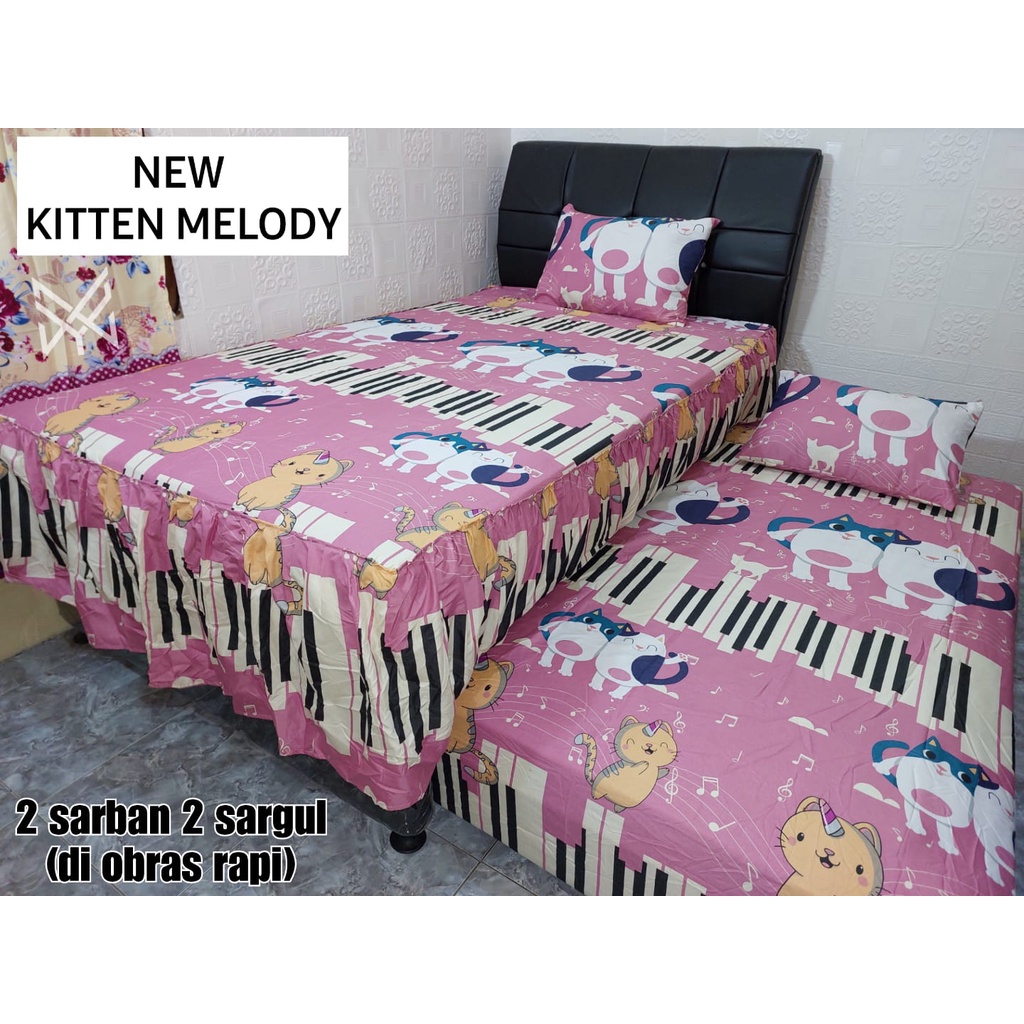 Sprei Sorong Animal Sprei Sorong Jungle Sprei Sorong Hewan Sorong Kucing Sorong Cat Karakter Murah N