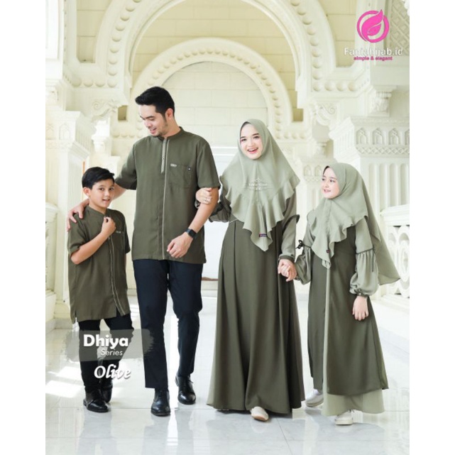 Sarimbit keluarga 2023 dhiya dress ori by Fania Hijab/couple lebaran/seragam keluarga/sarimbitlebara