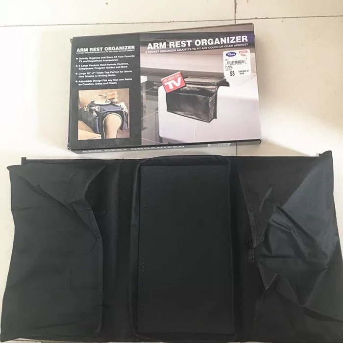 (BOW) Tas Gantungan Sisi Kursi Sofa Tempat Penyimpanan Barang Armrest Organizer Sofa