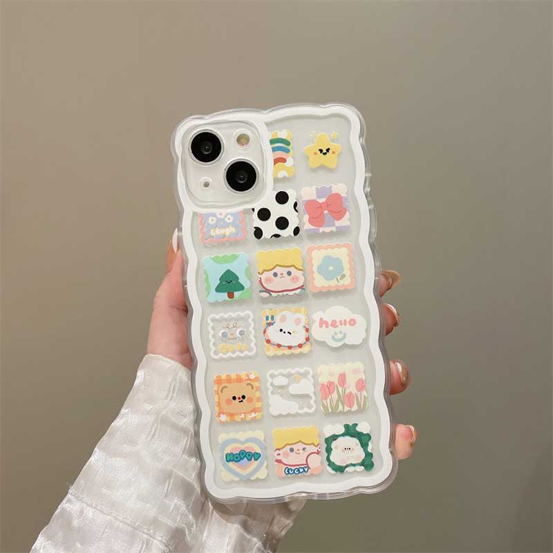 Case Realme 10 C33 C35 C21Y C25Y C21 RealmeC11 C25 C17 C15 C12 C3 C2 Realme 8i 7i 5 5i 6i 7 Pro Puzzle Kartun Hewan Wave Edge TPU Phone Case