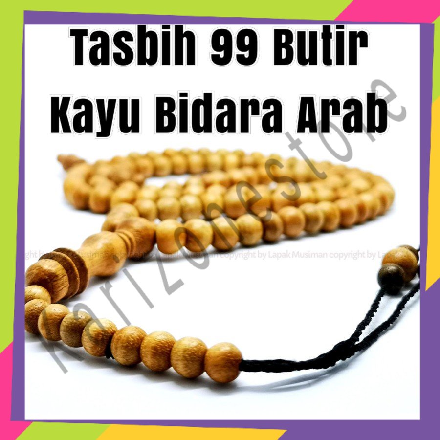 Tasbih Kayu Bidara Arab Asli Alam Tasbih Kayu 99 Butir
