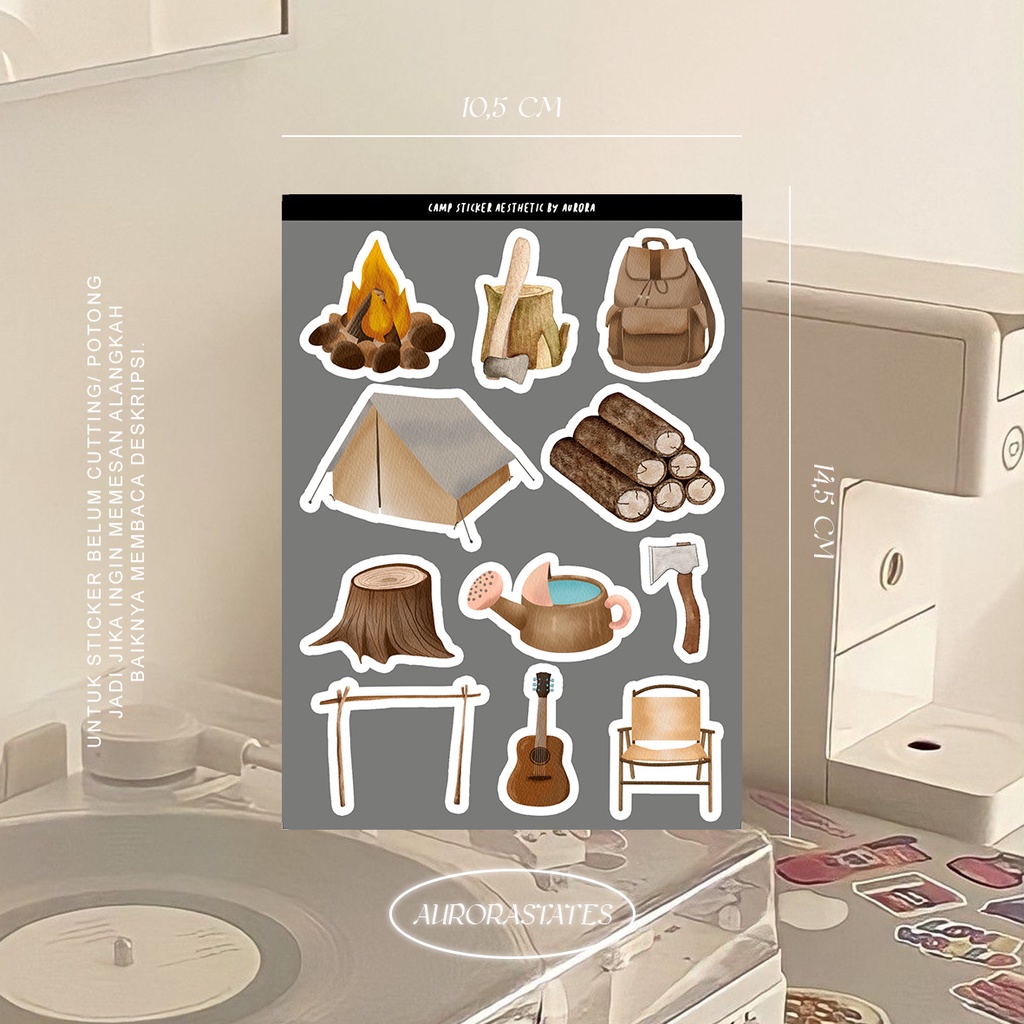 

Camp Sticker Aesthetic | Stiker Aesthetic Camping | Scrapbook Journal | DIY